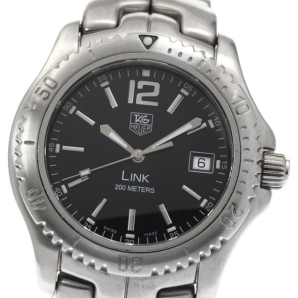 TAG HEUER Link WT1110-0 Date black Dial Quartz Men's Watch - Picture 2 of 11